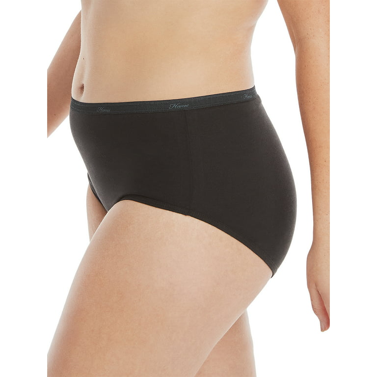 Hanes Women's Cotton Brief Underwear, 10-Pack, Sizes 6 (M) - 10 (3XL)