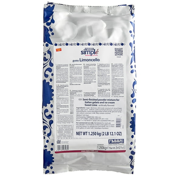 Fabbri 1.25 kg Limoncello Simple One-Step Soft Serve / Frozen Dessert Mix