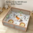 thumbnail image 2 of Baby Play Mat, 59 x 59 PlayMat Perfect for Use Baby Playpen, Foldable Soft Foam Babies Play Mat for Floor, Babies Activity Tummy Time Playmat, Kids Non Toxic Thick Mat for Babies, Toddlers, Infants, 2 of 9