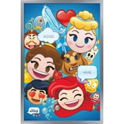 Disney Emoji - Disney Princess Wall Poster, 14.725" x 22.375", Framed