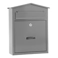 thumbnail image 2 of veasfak Wall Mount Lockable Mailbox Letterbox Iron Durability Large Capacity Mail Letter Gray, 2 of 9