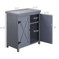 GLANZEND Wooden Garden Storage AIF4 Shed Outdoor Tools Storage