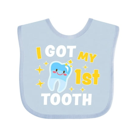 

Inktastic I Got My 1st Tooth with Cute Tooth Baby Gift Baby Boy or Baby Girl Bib