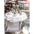 thumbnail image 5 of Outdoor Tablecloth with Umbrella Hole for Patio/Picnic/Party/Camping, Green Eucalyptus Waterproof Table Cloth Round Cover Washable, Weeping Botanical Leaf Watercolor (Dia 54"), 5 of 8