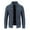 Navy, variant on LoyisViDion Mens Zip Up Knitted Cardigan Thick Sweater Stand Collar Fleece Lined Warm Silver 14(XXXL)