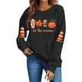thumbnail image 3 of Aboser Halloween Pumpkin Sweatshirt Women Graphic Long Sleeve Shirts Cozy Crewneck Pullover Sweatshirts Spooky Party Outfits, 3 of 6