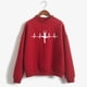 thumbnail image 2 of Sudadera con estampado de bailarina y latidos del corazón para mujer, jersey de punto con cuello redondo coreano, ropa de mujer de color caramelo para otoño e invierno, 2 of 5