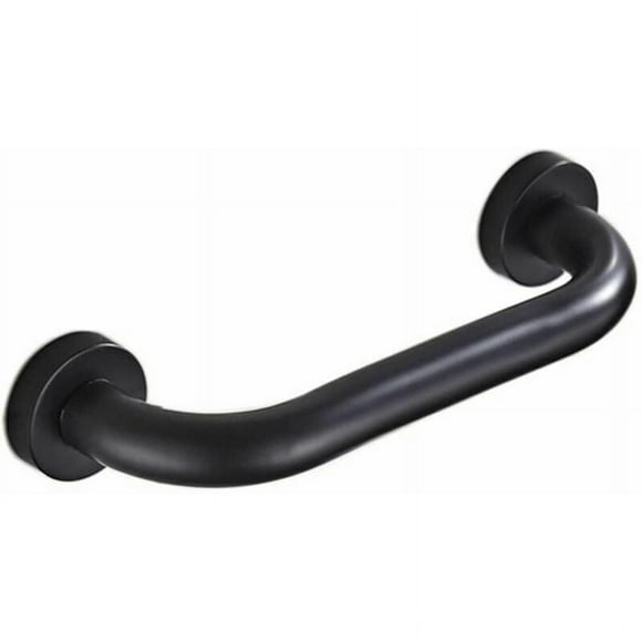 Space Aluminum Grab Bar for Multi-Use, Bathroom Hand Rail with Concealed Mount Handle Ensuring Safety Home Care, 30CM Length in Durable Black Finish
