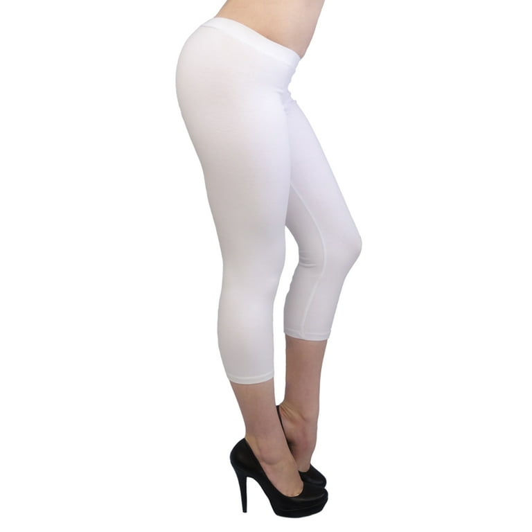 White capri hotsell leggings walmart