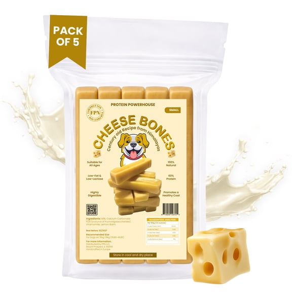 FPN Himalayan Cheese Bones for Dogs Cow Milk Dental Chew Long Lasting Dog Treat (Small)
