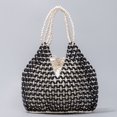 thumbnail image 4 of Bolso de mano tejido a mano para mujer, nuevo diseño 2024, bolso de mujer ahuecado, bolso de hombro tipo cubo informal y moderno, 4 of 5
