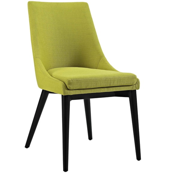 Modway Viscount 19" Solid Rubberwood and Fabric Dining Chair in Wheatgrass
