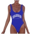 thumbnail image 1 of MDUKONU Women's Modest Full Coverage Swimsuit Floral One Piece Blue M, 1 of 5