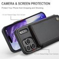 thumbnail image 2 of Funda billetera Vinich para iPhone 17 Pro Max de 6,9" con RFID, negra, 2 of 9