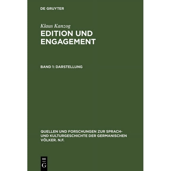 Quellen Und Forschungen Zur Sprach- Und Kulturgeschichte der: Darstellung (Hardcover)