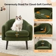 thumbnail image 6 of Ktaxon Corduroy Accent Chair, Deep Seat Armchair with Wood Legs, Comfy Sinlge sofa for Living Room, Bedroom, Reading Nook Green, 6 of 9