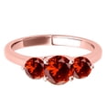 thumbnail image 2 of Aonejewelry Women's 2.25 Carat Three Stone Garnet Ring in 10k Rose Gold, 2 of 5