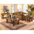 thumbnail image 2 of Wood Cocktail Table With Marble Tabletop, Brown- Saltoro Sherpi, 2 of 4
