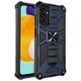 thumbnail image 3 of Samsung Galaxy A13 5G/4G Case w/Tempered Glass Screen Protector Ring Car Mount Kickstand Hybrid Hard Shockproof Phone Case - Blue, 3 of 7