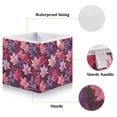 thumbnail image 3 of Cabinet Storage Basket 15.75x10.63x6.96 Inches Storage Box Foldable, Storable and Easy to Assemble ，Open Home Storage Bins ，Closet Storage Bins Purple Maple Leaves, 3 of 8