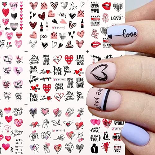 Nail stickers deals hearts