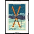 thumbnail image 5 of Art.com Angel Fire, New Mexico - Crossed Skis Art Print by Lantern Press, Black Frame Wall Art, 21" x 29", 5 of 5