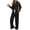Black, variant on Fantaslook Two Piece Lounge Sets for Women Fall Travel Outfits Henley Neck Sweater tops Wide Leg Pants Matching Sets Pajamas Clothes