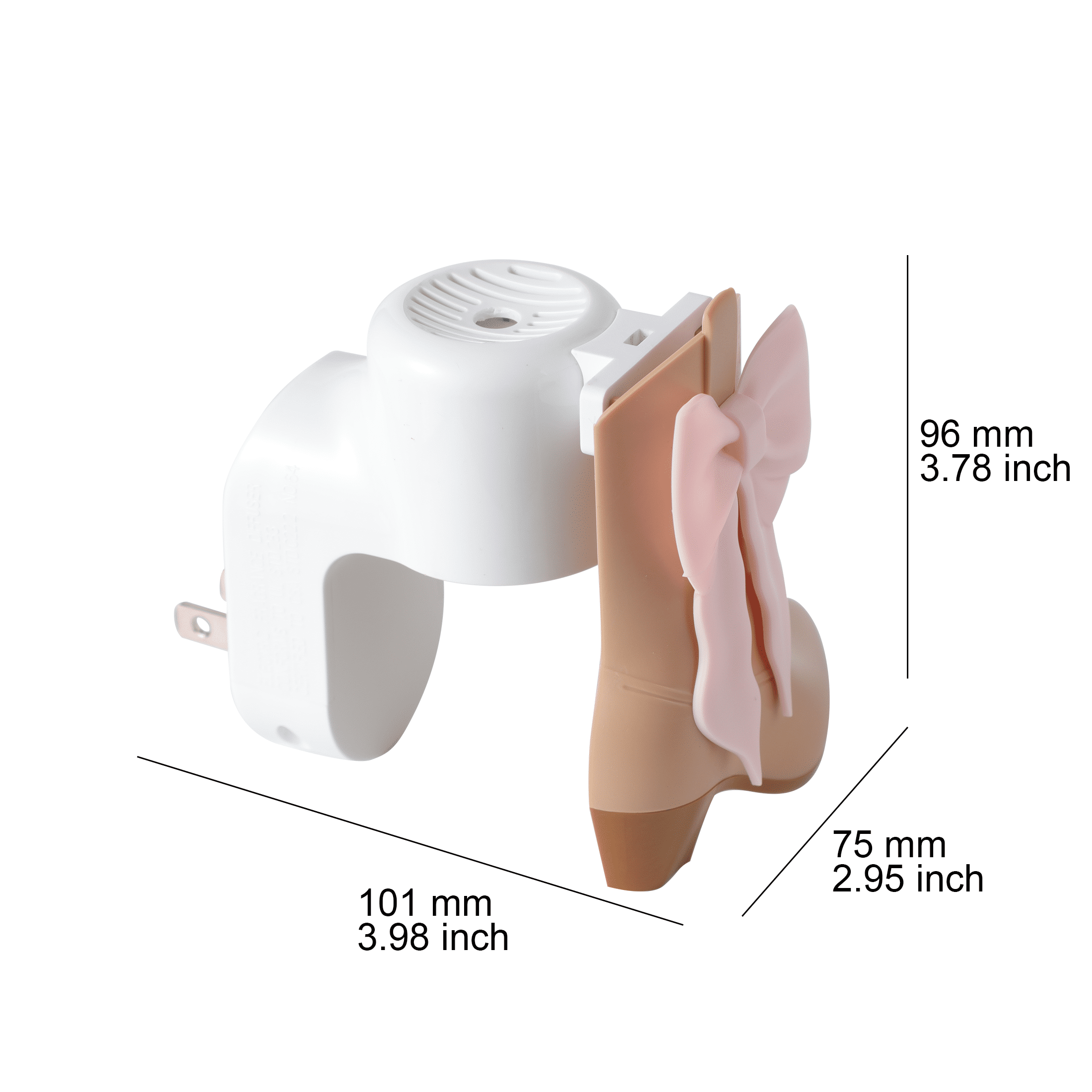 Mainstays Aroma Accents Fragrance Plug-in Boot Design with Pink Bow