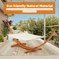 thumbnail image 3 of AVAWING 14FT Outdoor Wooden Double Hammock with Stand, Patio Premium Quilted Camping Hammock, White, 3 of 6