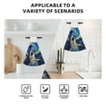 thumbnail image 4 of Sikiie Vintage Starry Sky Shark Hand Towel with Loop Hanging Towel Absorbent Tie Towels for Kitchen Tea Bar Bathroom Decor, 4 of 7