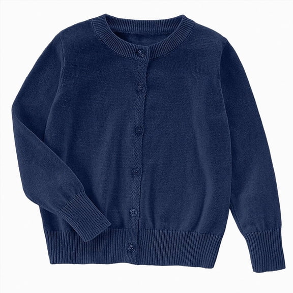 Gvdentm Boys Girls Cardigan Sweater School Uniforms Toddler Long Sleeve Button Knit Solid Sweaters Tops Navy,13-14 Years