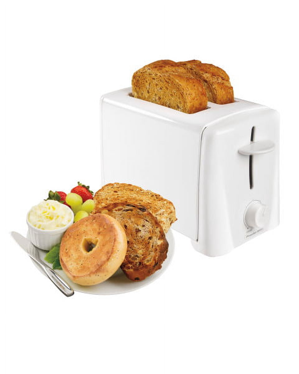 Proctor Silex Compact 2 Slice Toaster, Extra-Wide Slots, White, 22611PS