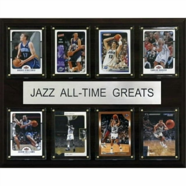 Plaque NBA 12 Pouces"x15 Pouces" Utah Jazz All-Time Greats