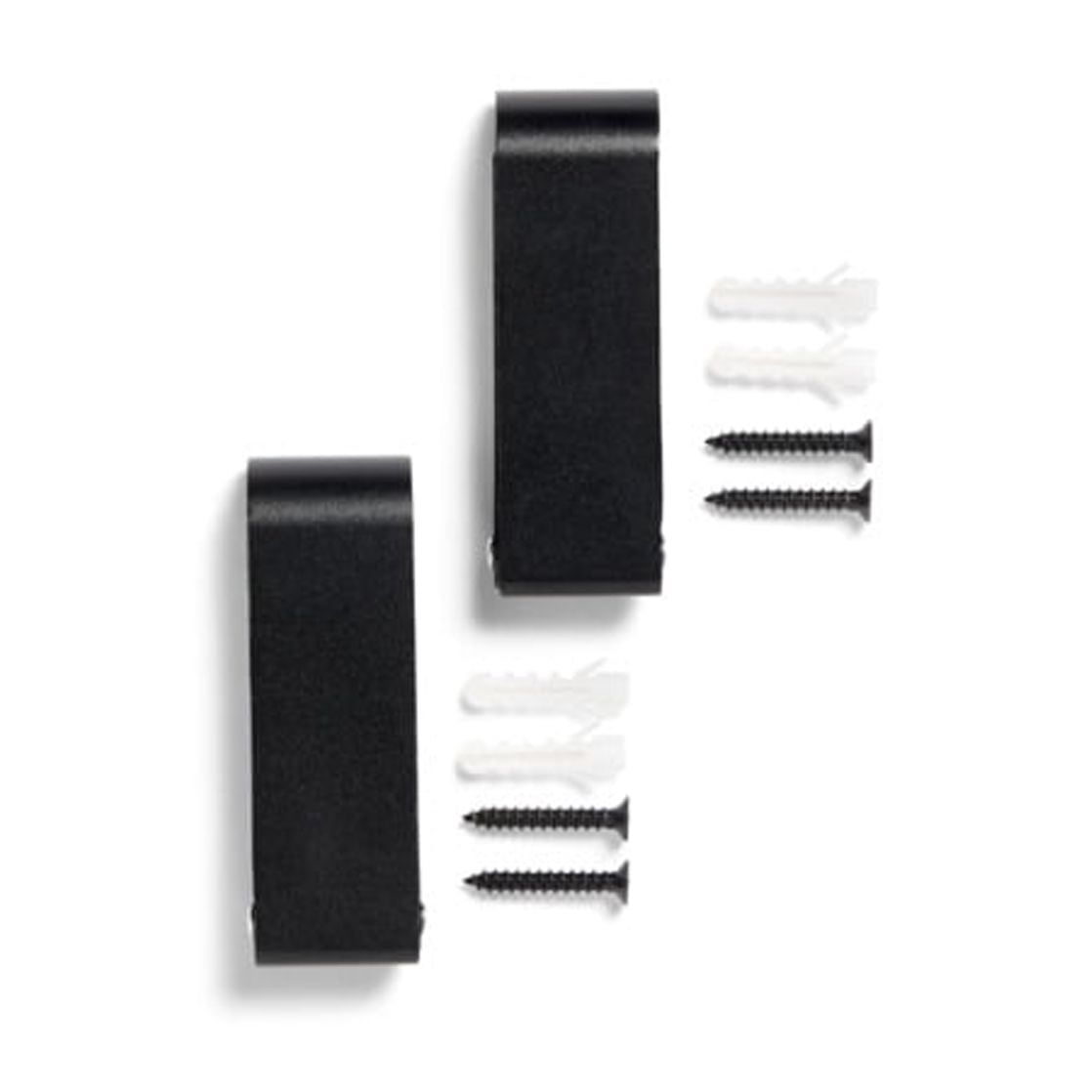Mainstays Wall Mounted Flip-Down Coat Hooks, Clutter-Free Hanging, Black – 2 Pack