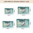thumbnail image 5 of Turquoise Dragonfly Door Mat Indoor Outdoor, Country Gradient Black Animals Non Slip Welcome Mat with Rubber Backing, Absorbent Fabric Front Door Mats Entryway Rug for Home Patio Entrance 24"x36", 5 of 9