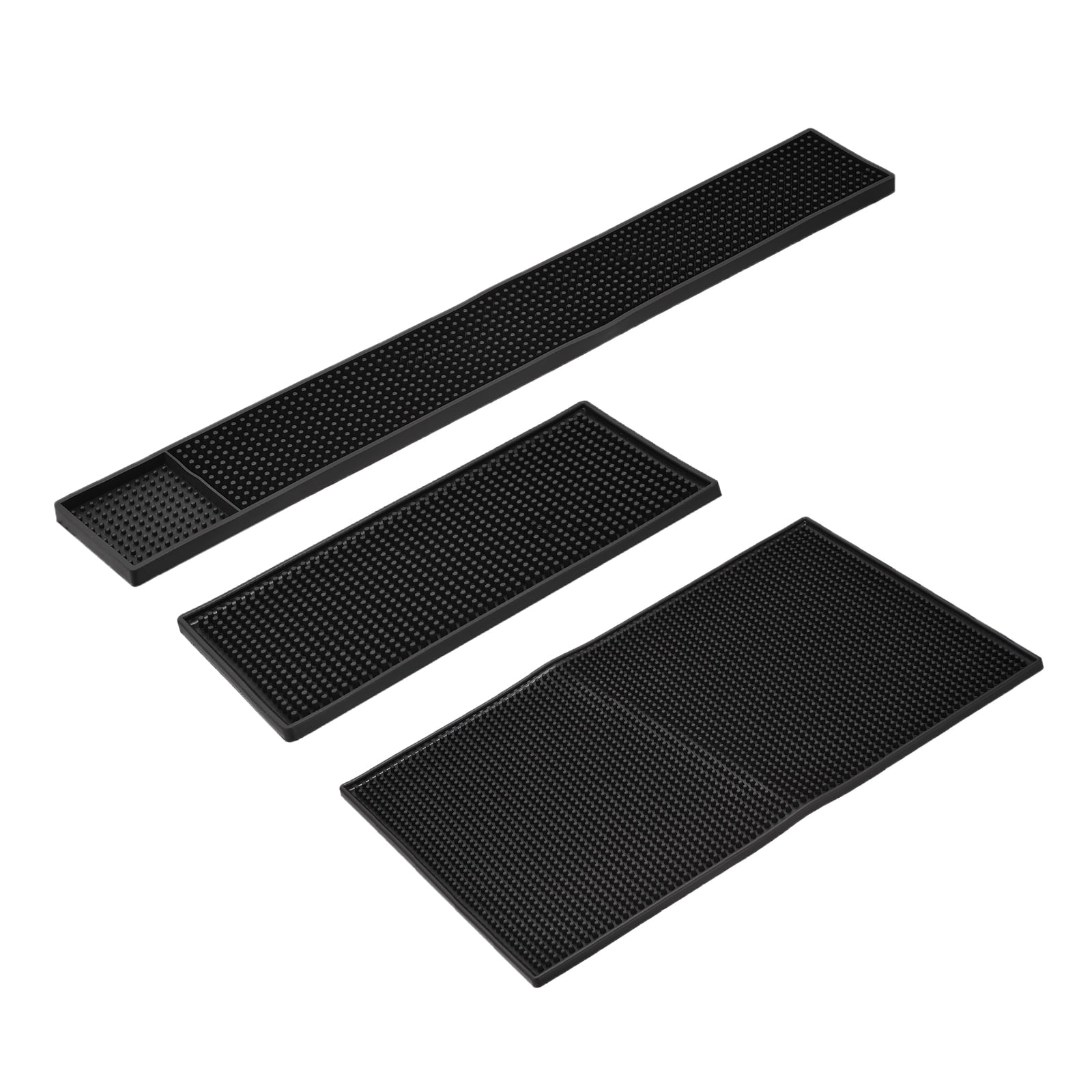 Uxcell Rubber Bar Spill Mat 60x8cm, 30x15cm, 45x30cm for Industrial