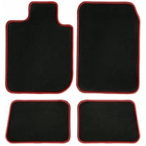 GGBAILEY Mercedes-Benz S-Class (Sedan) Black with Red Edging Carpet Car Mats / Floor Mats, Custom Fit for 2014, 2015, 2016, 2017, 2018, 2019, 2020 - Driver, Passenger & Rear Mats