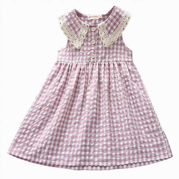 CAUYDY Toddler Girls Summer Dress Little Girl Ruffle Fly Sleeve Casual Sundress Cute Outfit for Kids 2T 3T 4T 5T 6T Baby Girl Summer Clothes (Sizes 3-4 Years,D1-Red)