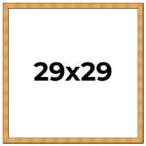 29x29 Frame Gold Rustic Solid Wood Picture Frame | 1.25 Inch Wide Moulding | Rustique Gold
