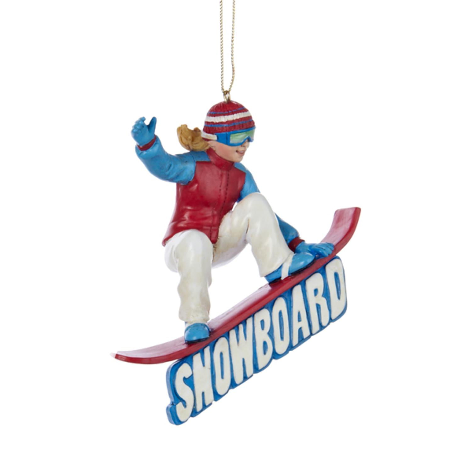 red white and blue snowboard