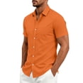 thumbnail image 4 of Guluxicc Men's Dress Shirts with Pockets Button Down Collared Short Sleeve Business Casual Tops for Everyday Wear Spring Summer Casual Outfits, 4 of 8