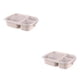 thumbnail image 1 of Advancent Recipiente de comida de paja de trigo de alta calidad, 1 unidad, horno microondas, contenedor de almacenamiento de alimentos para estudiantes y beige 2piezas Advancent CBP045720, 1 of 5