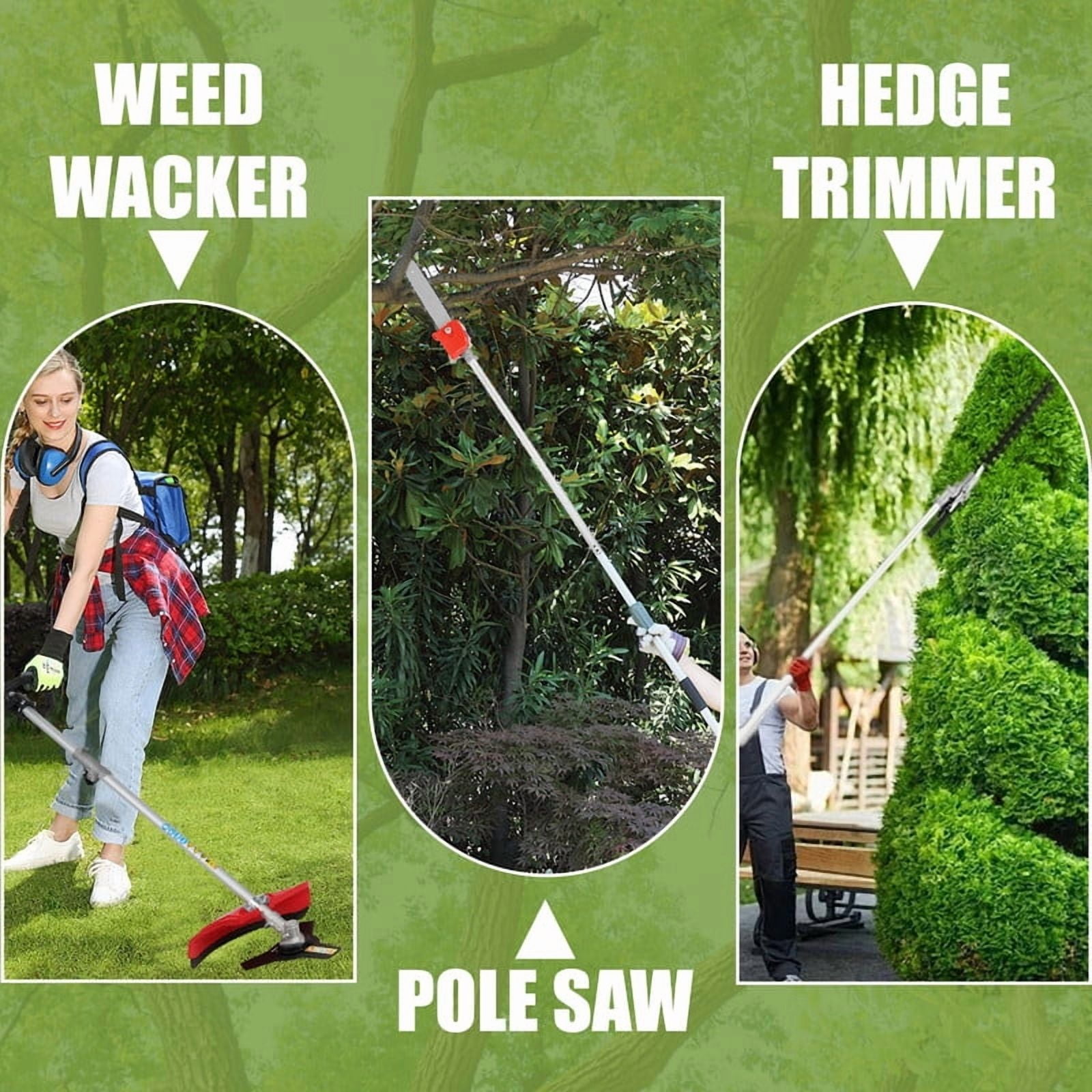 2025 New Gas Weed Wacker - 52cc 2-Stroke 5 in 1 Multi-Functional Lawn Mower Hedge Trimmer Pruners Gas Powered Brush Cutter, Handheld Weed Eater for Garden and Yard Lawn
