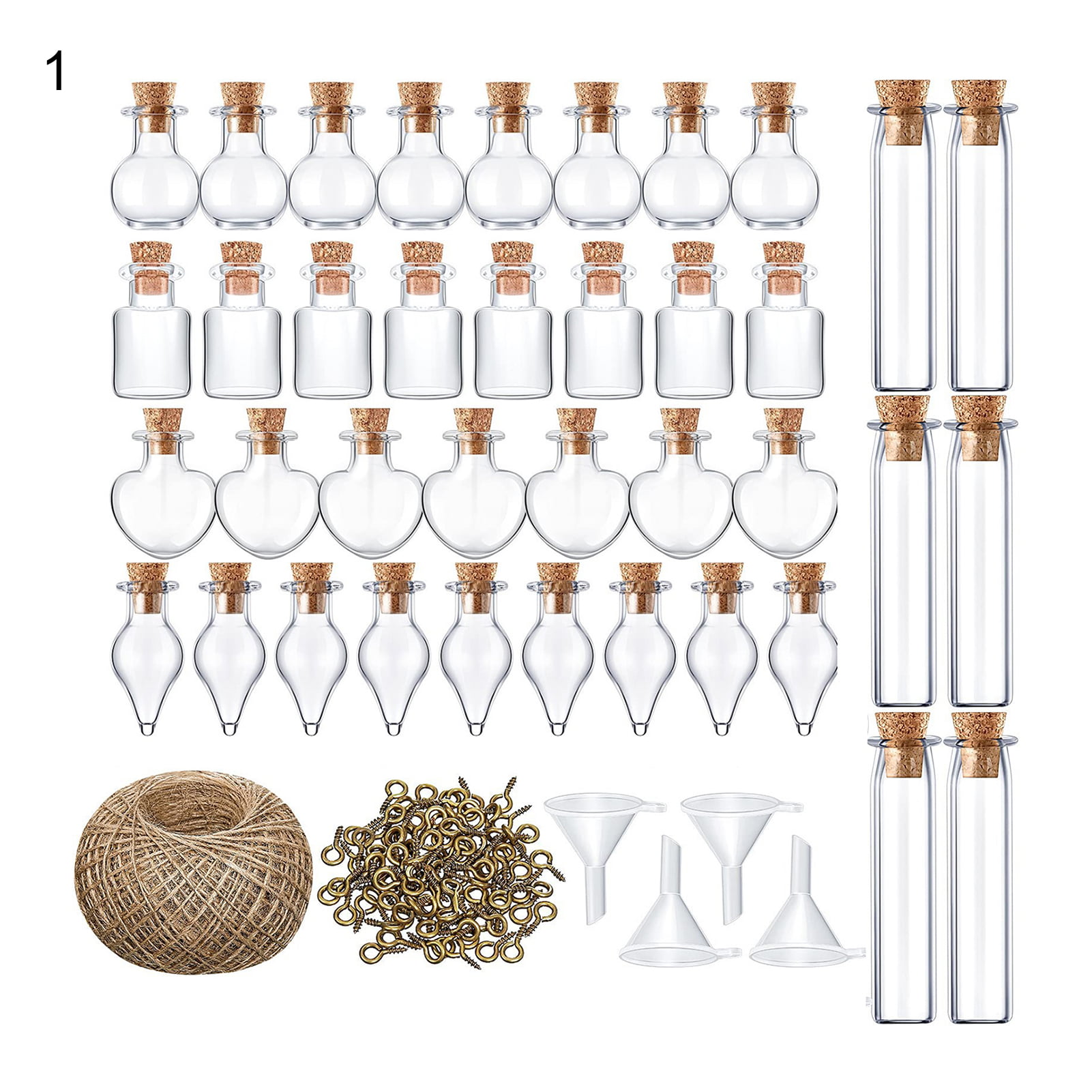 Wholesale CREATCABIN 12Pcs Transparent Glass Wishing Bottle with Plastic  Beads Metal Pendants Wood Cork Stoppers Tiny Glass Jars Decorations  Romantic Message Bottle Wedding Favors Christmas Valentines Day Gifts 