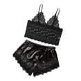 thumbnail image 2 of Conjunto de bragas y pantalones cortos de de seda de piezas para mujer Conjunto de bragas y pantalones cortos de encaje Negro XXXL Macarena Braguitas de encaje para mujer, 2 of 8