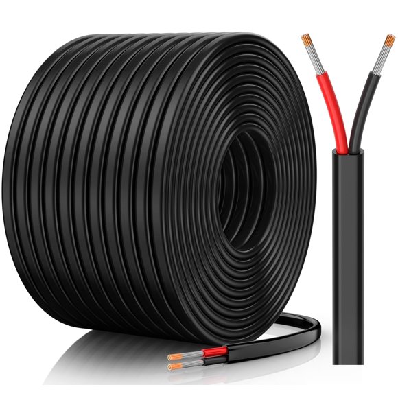 CONEPY 16 Gauge Wire, 16 AWG 2 Conductor Electrical Wire, Flexible/Oxygen-Free Tinned Copper/Stranded PVC 16/2 Cord for Automotive, Marine, LED Strips, Solar, RV, Li
