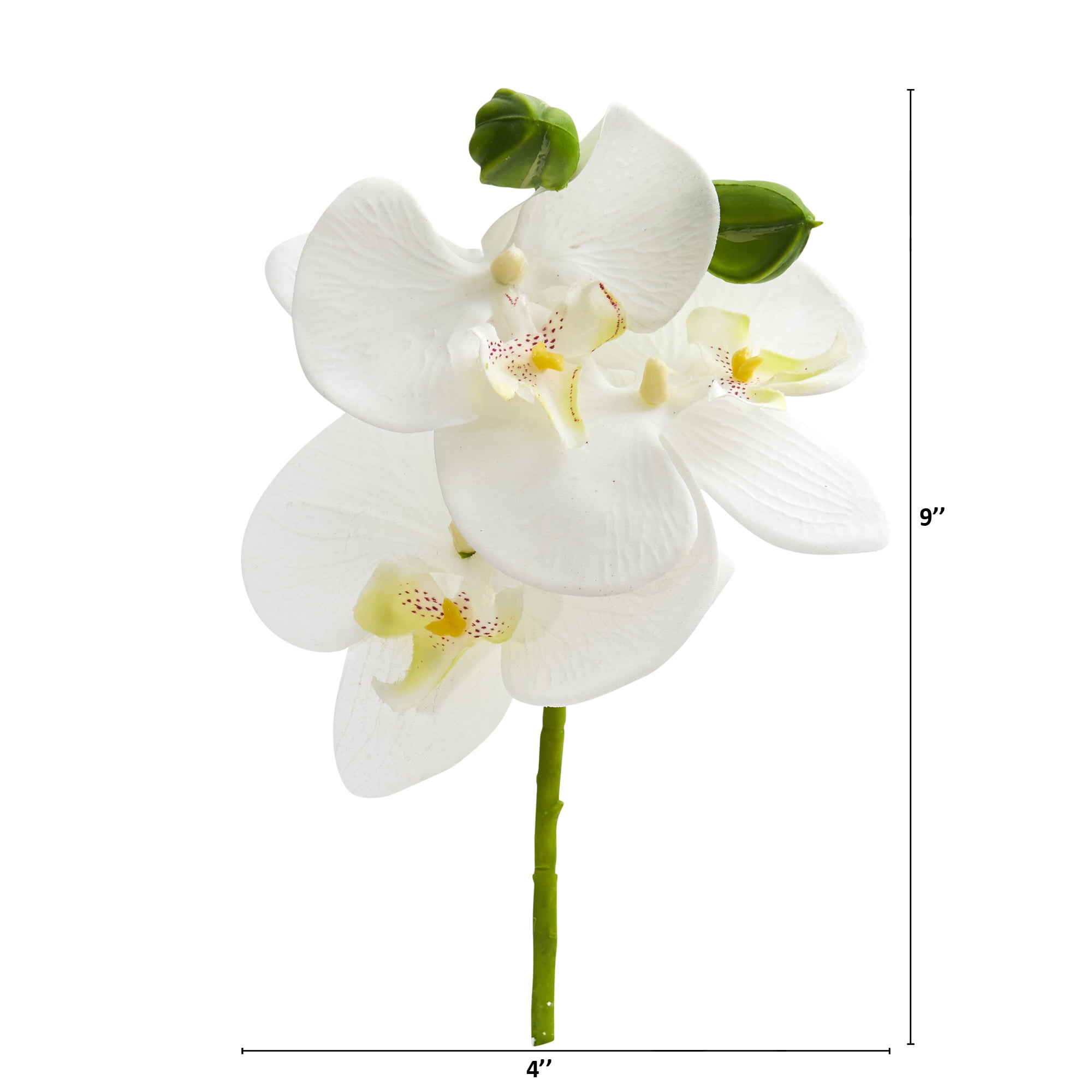 Nearly Natural 9in. Phalaenopsis Orchid Artificial Flower Pick (Set of 12)