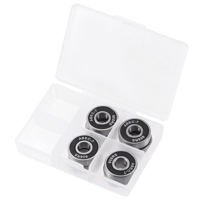 Unique Bargains 608-2RS Roulements à Billes ABEC-7 Noirs pour Planche à Roulettes Patins à Roulettes en Ligne Lot de 8