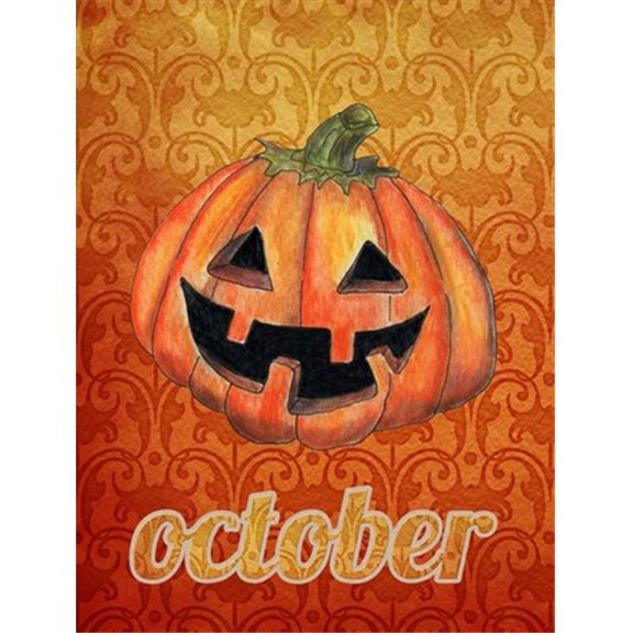 October Pumpkin Halloween Flag Garden Size