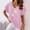 Pink womens tops, variant on Wycnly Womens Tops Fashion Batwing Sleeve Plus Size Cotton Linen Tshirts Summer Casual Dandelion Print V-Neck Short Sleeve Blouse Khaki l
